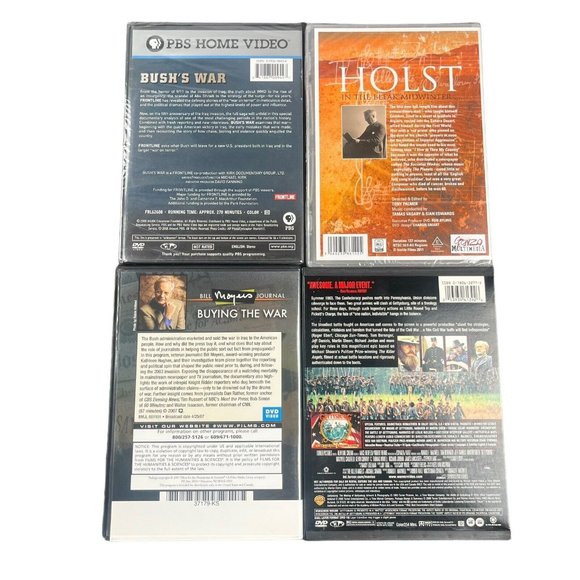 Lot of 4‎ War DVDs - Gettysburg Holst Bleak Midwinter Buying The War Bush PBS - Picture 2 of 13